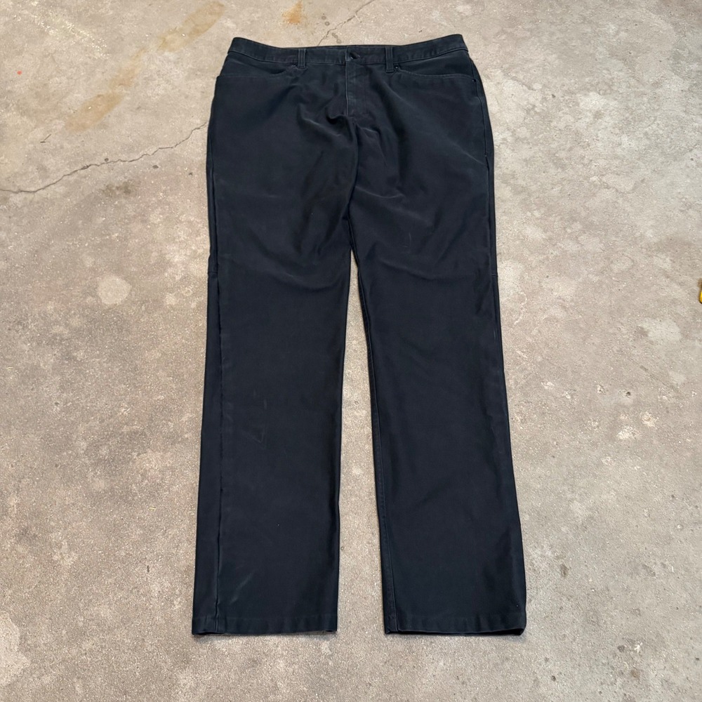 Lululemon ABC Pant Slim Men 34 Black Utilitech Canvas 5-Pocket Preppy LM5ABMS